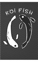 Koi Fish: Journal Koi Fish Yin and Yang Chinese Symbol Lined Notebook 120 Page 6x9