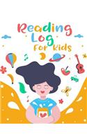Reading Log for Kids: (8 X 10 Large) Reading Notebook for Ages 7 - 12 Child Friendly Layout 100 Record Pages(4 Reading Log Books)