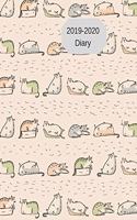 2019-2020 Diary: 8x10 Day to a Page Academic Year Diary. Notes, to Do List & Priorities on Each Page. Multi Colour Cat Cover Design