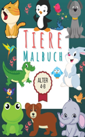 Tier-Malbuch für Kinder von 4-8 Jahren