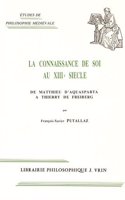 La Connaissance de Soi Au Xiiie Siecle: de Matthieu d'Aquasparta a Thierry de Freiberg