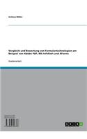 Vergleich Und Bewertung Von Formulartechnologien Am Beispiel Von Adobe PDF, MS Infopath Und Xforms