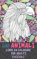 Libri da colorare per adulti - Cuccioli - 100 Animali