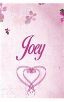 Joey: Personalized Name Notebook/Journal Gift For Women & Girls 100 Pages (Pink Floral Design) for School, Writing Poetry, Diary to Write in, Gratitude Wr