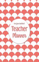 One Year Undated Teacher Planner: with Gradebook, Weekly and Monthly layouts coral