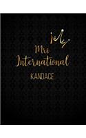 Kandace: Black Personalized Lined Journal with Inspirational Quotes