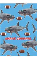 Shark Journal: Fun Shark Football Themed Primary Journal for Boys