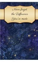 Never Forget The Difference You've Made