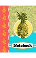 Notebook: Pineapple Tropical Summer Themed Novelty Gift - Lined NOTEBOOK, 130 pages, 8.5 x 11