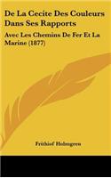 de La Cecite Des Couleurs Dans Ses Rapports