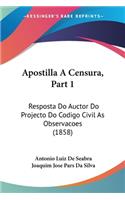 Apostilla A Censura, Part 1