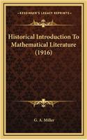 Historical Introduction to Mathematical Literature (1916)