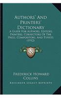 Authors' and Printers' Dictionary