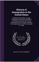 History of Immigration to the United States: Exhibiting the Number, sex, age, Occupation, and Country of Birth of Passengers Arriving in the United States by sea From Foreign Countries, From Se