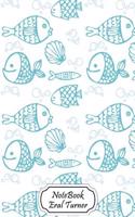Notebook Journal Dot-Grid, Graph, Lined, Blank No Lined: Fish Pattern: Small Pocket Notebook Journal Diary, 120 Pages, 5.5- X 8.5- (Blank Notebook Jou