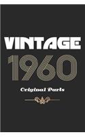 Retro Birthday - Vintage 1960 Notebook Original Parts Gift