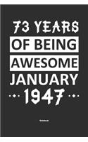 73 Years Of Being Awesome January 1947 Notebook