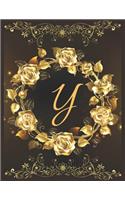 Y Alphabet Notebook Journal: Vol 25 Attractive Initial Monogram Letter Y College Ruled Notebook & Diary For Writing Journal Note Taking Idea For Girl Boy Men And Women