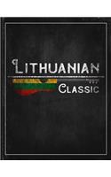 Lithuanian Classic: Lithuania Flag Guitar Journal Heritage Gift Idea for Daguhter, Mom, Coworker Guitar Cord Book Songwriting Journal Music Gifts for Kids