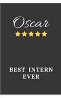 Oscar Best Intern Ever: Un-dated Daily Planner Appreciation Gift for Male Intern Personalized with Name