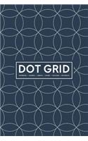 Dot Grid Notebook - Journal- Libreta - Cahier - Taccuino - Notizbuch: 110 Dotted Pages of Bullets for Journaling, Note Taking or to Create Your Own Planner, Organizer or Diary: Blue Geometric Pattern 074-8