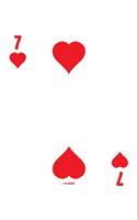 7 Of Hearts: Poker Card Notebook With Lined College Ruled Paper For Work, Home Or School. Cool 7.5 x 9.25 Notepad Journal For Taking Notes, Diaries Or Journaling