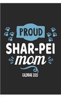 Proud Shar Pei Mom Calender 2020