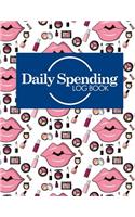 Daily Spending Log Book: Daily Expense Tracker, Money Spending Organizer, Expense Ledger Notebook, Track Daily Spending, Cute Cosmetic Makeup Cover