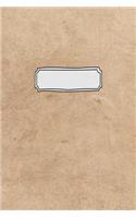 Plain Brown Paper Journal With Label 6X9: Untitled Notebook