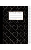 Graph Paper Notebook: Squared Graphing Paper, Quad Ruled 5x5, Composition Notebook for Students, Science Math Mathematics Study Teaching 110 Pages Graph Paper, 7.5" x 9.2