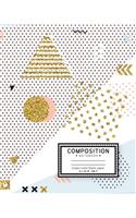 Graph-ruled blank paper composition notebook
