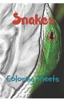Snake Coloring Sheets: 30 Snake Drawings, Coloring Sheets Adults Relaxation, Coloring Book for Kids, for Girls, Volume 13