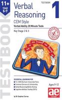 11+ Verbal Reasoning Year 5-7 CEM Style Testbook 1