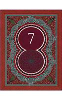 Monogram "7" Sketchbook: Blank Art Pad Notebook Journal(33 Monogram Arabesqueone 150 Sketch)
