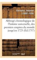 Abbregé Chronologique de l'Histoire Universelle