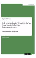 Dr. B in Stefan Zweigs Schachnovelle als Spiegel zweier kultureller Gegensatzpositionen