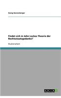 Findet sich in John Lockes Theorie der Rechtsstaatsgedanke?