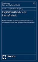 Kapitalmarktrecht Und Pressefreiheit