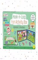 Hook n Loop Fun Activity Box | Velcro Books | Montessori Activity | Busy Book | for 2+ Years Kids - Discover Alphabets & Numbers Through Play