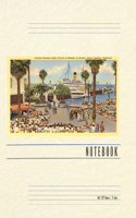 Vintage Lined Notebook Crowds Greeting Steamer, Santa Catalina