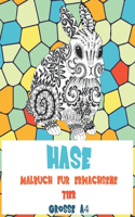 Malbuch für Erwachsene - Grosse A4 - Tier - Hase