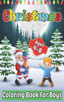 Christmas Coloring Book For Boys Ages 4-8