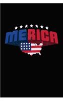 Merica: College Ruled Notebook Journal, 6x9 Inch, 120 Pages