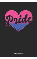 LGBTQ Notebook: Lined Log Book For Lesbian, Bisexual Or Gay: Bisexuality Journal Pride Flag Heart Gift