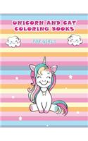 Unicorn and Cat coloring books for girls