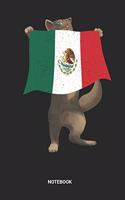Notebook: Cat Mexican FlagCinco De Mayo Notebook (6x9 inches) with Blank Pages ideal as a Mexican 5th of May Journal. Perfect as a Mexican Themed Party Memory