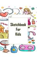 Sketchbook for Kids: Large sketcbook suitable for all kids and also big kids! (Adults....get it?), drawing, painting, crayons and pen all suitable for hours of fun and a