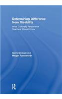 Determining Difference from Disability