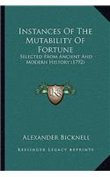Instances Of The Mutability Of Fortune