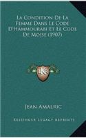 La Condition De La Femme Dans Le Code D'Hammourabi Et Le Code De Moise (1907)